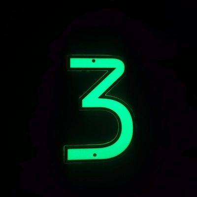 Customized Reflective House Numbers Signs Glow In The Dark For Street Door