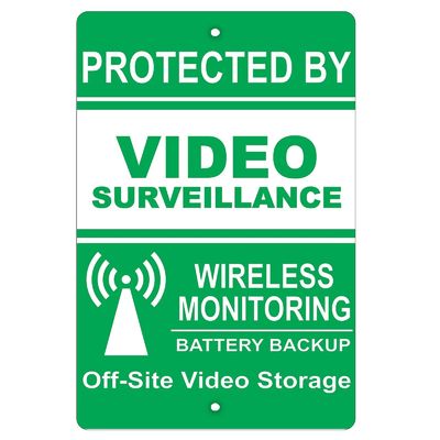 Aluminum Reflective Video And Audio Security CCTV Surveillance Signage OEM
