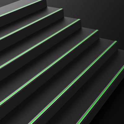 Anti-Slip Photoluminescent Stair Nosing Step Edge Markings Indoor / Outdoor Safety